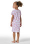Nachthemd kurzarm Rollsaum Blumen weiß - Girls World