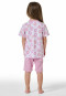 Schlafanzug kurz Rollsaum Blumen weiß - Girls World