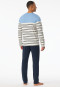Pigiama lungo a righe blu pacifico - Casual Nightwear