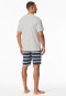 Short pyjamas with button placket striped light gray mottled - Casual Nightwear