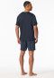 Short pyjamas graphite patterned - Fine Interlock