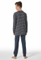 Pigiama lungo a strisce grafite - Nightwear
