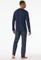Pyjamas long pyjamas with button placket graphite - Fine Interlock