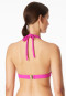 Triangle top bikini jersey fuchsia - aqua