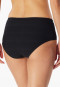 Slip bikini in jersey riciclato a strisce nere - Aqua