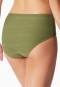 Culotte bikini rayures jersey olive - Aqua