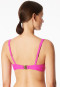 Bikini top with underwired jersey fuchsia - aqua
