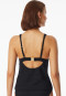 Tankini-Top Jersey recycelt Streifen schwarz - Aqua