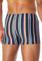 Costume da bagno con tasca con zip in tessuto a maglia a strisce riciclate blu notte - Aqua