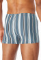 Costume da bagno con tasca con zip in tessuto a maglia riciclato a strisce blu atlantico - Aqua