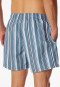 Short de bain matière tissée recyclée rayures bleu atlantique - Aqua