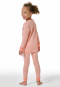 Pyjama long côtelé poignet rayures soleil abricot - Natural Love