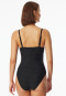 Badeanzug Jersey recycelt Streifen schwarz - Aqua