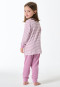 Schlafanzug lang Frottee Bündchen Ringel orchid - Kids Nightwear