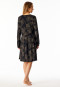 Nachthemd langarm Interlock Ginkgo schwarz - Modern Nightwear