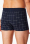 Shorts à carreaux fins interlock bleu nuit - Fine Interlock