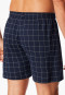 Boxershorts Feininterlock kariert nachtblau- Fine Interlock