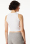 Strap top double rib cutouts white - SCHIESSER 150 Years