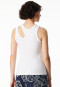 Strap top double rib cutout white - SCHIESSER 150 Years