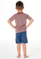 Pigiama corto A righe rosso - Kids Nightwear