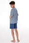 Pigiama corto a righe blu atlantico - Teens Nightwear