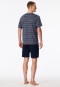 Short pyjamas striping blue-grey - Casual Nightwear
