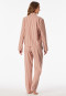 Pyjama lang Webware Streifen terracotta - Selected Premium