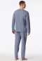 Schlafanzug lang oversized blaugrau - Modern Nightwear