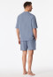 Schlafanzug kurz oversized blaugrau - Modern Nightwear