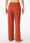 Pantalon long Matière tissée Seersucker terracotta - Mix+Relax