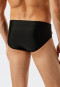 Slip da bagno con tasca zip in maglia riciclata strisce sottili nero - Nautical Casual