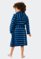 Bathrobe velour stripes dark blue - Original Classics