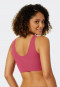 Bustier microfiber removable pads berry - Invisible Soft