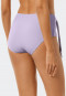 Slip per bikini a vita alta foderato con coulisse di colore viola - California Dream