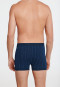 Boxer briefs fine rib double pack with fly-front dark blue striped - Original Classics