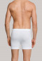 Short white pants with fly fine rib - Essentials