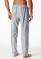Long woven fabric pants blue striped - Mix+Relax