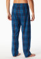 Pants long woven fabric dark blue chequered - Mix+Relax