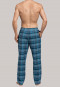 Loungebroek lang flanel bordeaux geruit - Mix+Relax