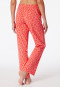 Lounge pants long jersey flowers red - Mix+Relax