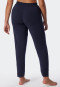 Loungehose lang Modal Bündchen blau - Mix+Relax