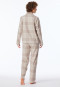 Pigiama lungo in tessuto tramato motivo a quadretti beige - Select Premium Warming