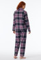 Pyjamas long flannel beige midnight blue - Selected Premium Warming
