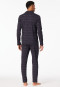 Pyjama lang Interlock kohle gemustert - Fine Interlock