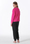 Vestaglia da notte lunga in spugna Love rosa fuchsia - Nightwear