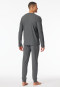 Pyjama côtelé long poignet gris foncé chiné - Modern Nightwear
