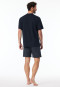 Pajamas short Organic Cotton checks midnight blue - Comfort Nightwear