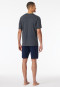 Pigiama corto con strisce antracite - Casual Essentials