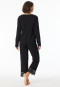 Pyjama long pantalon 7/8 modal dentelle noir - Sensual Premium