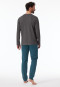 Schlafanzug lang anthrazit - Casual Essentials